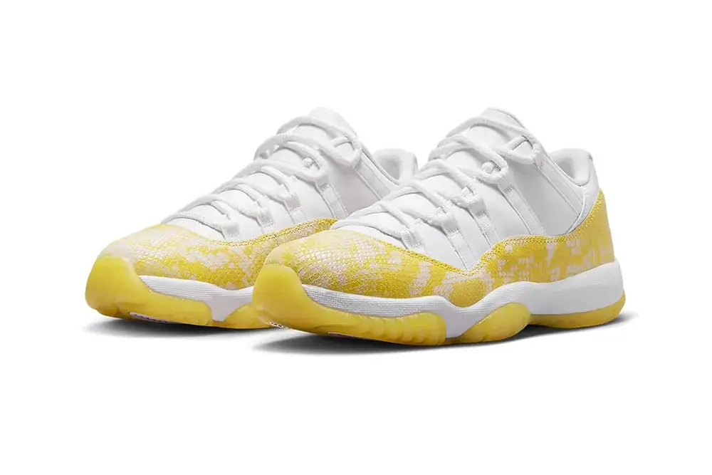 Air Jordan 11 Low Yellow Snakeskin Official Images | Hot Razzberry Air Jordan 11 Low Yellow Snakeskin Official Images