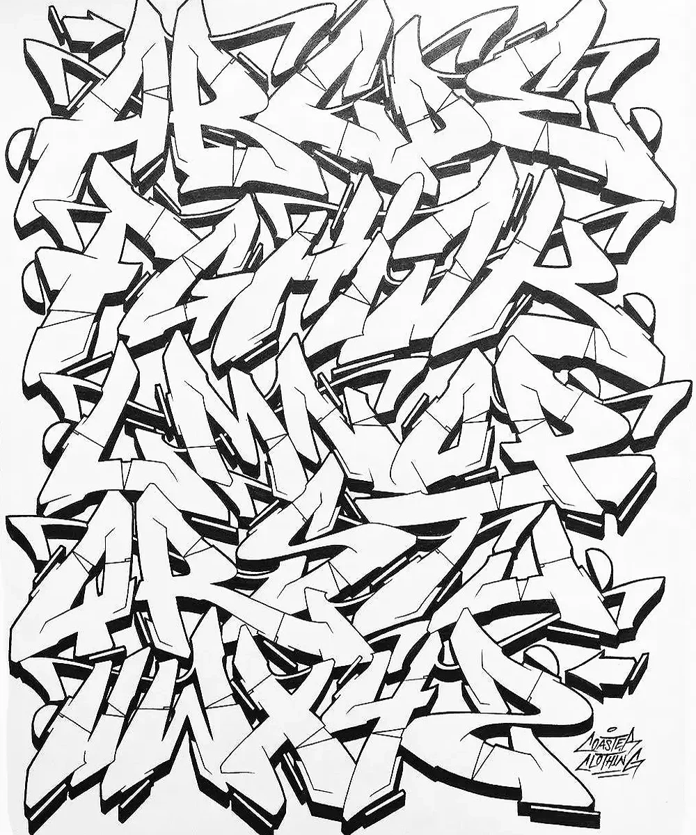 Graffiti Alphabets | Hot Razzberry Graffiti Alphabets