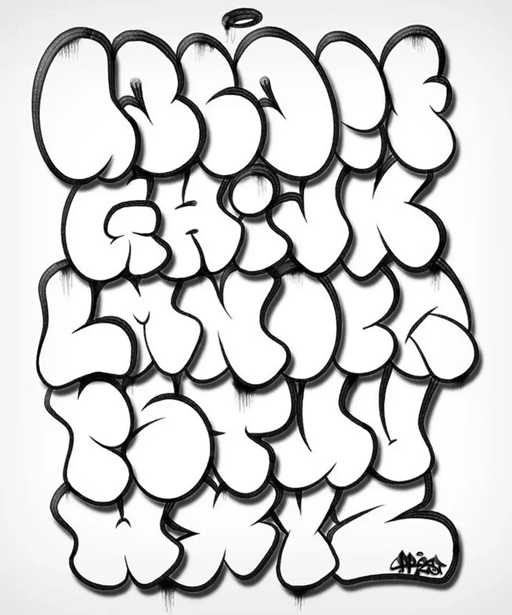 Graffiti Alphabets | Hot Razzberry Graffiti Alphabets