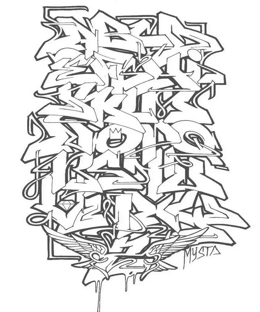 Graffiti Alphabets | Hot Razzberry Graffiti Alphabets
