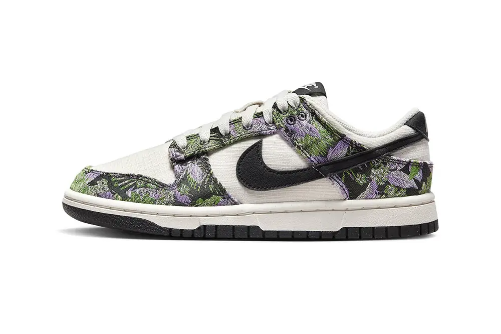 Nike Dunk Low Next Nature "Floral Tapestry" Debut | Hot Razzberry Nike Dunk Low Next Nature "Floral Tapestry" Debut