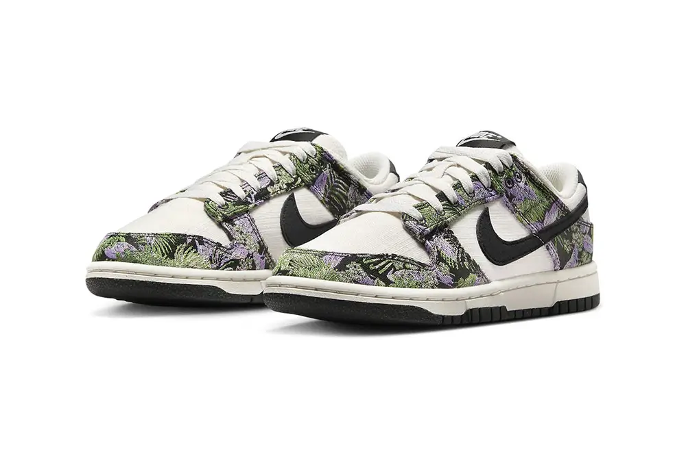 Nike Dunk Low Next Nature "Floral Tapestry" Debut | Hot Razzberry Nike Dunk Low Next Nature "Floral Tapestry" Debut