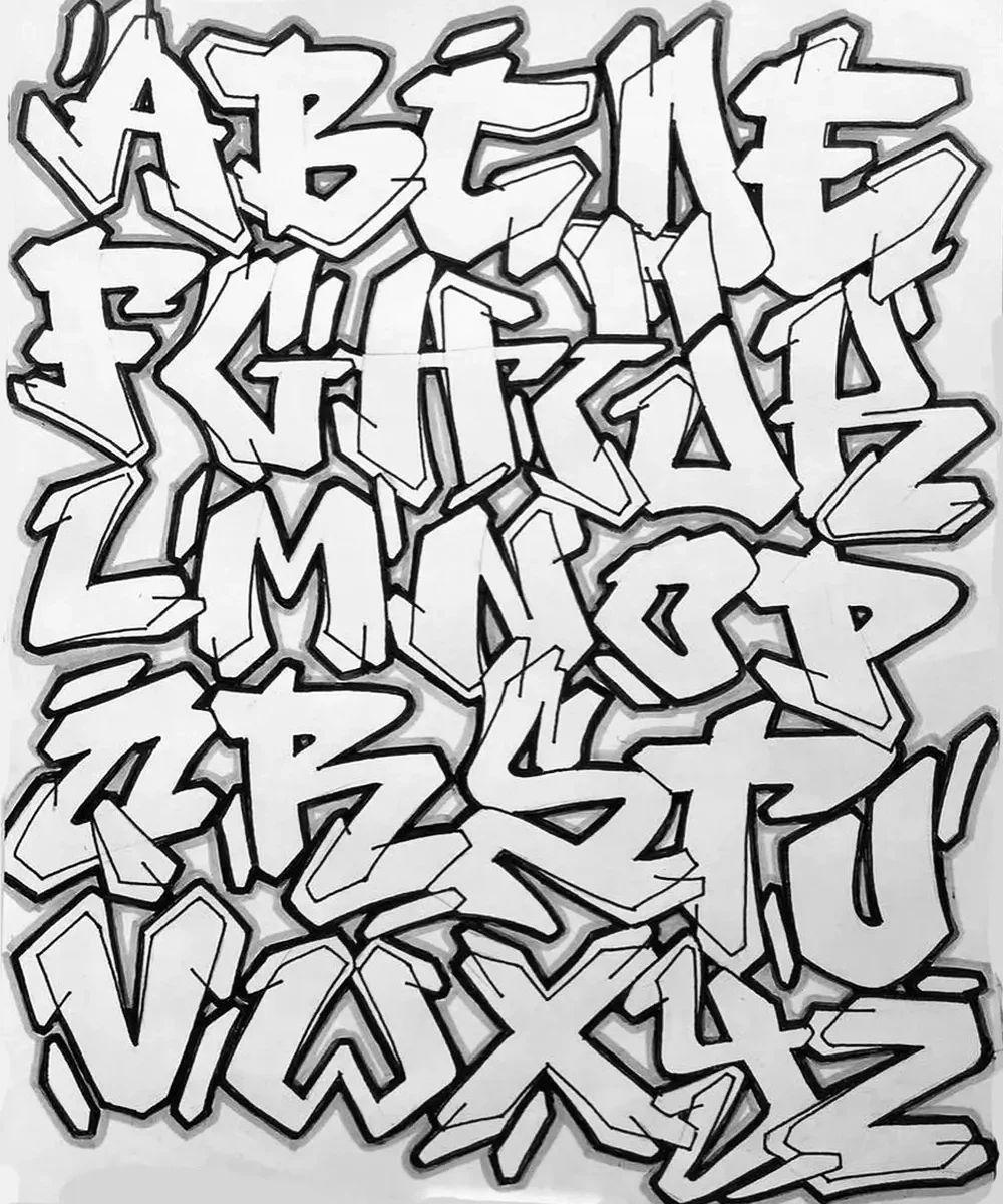 Graffiti Alphabets | Hot Razzberry Graffiti Alphabets