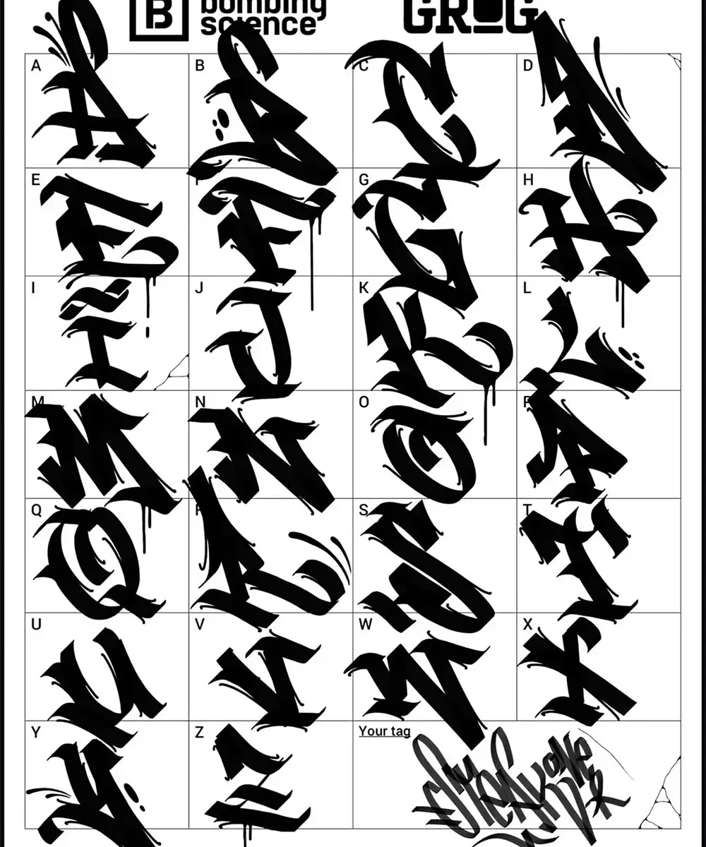 Graffiti Alphabets | Hot Razzberry Graffiti Alphabets