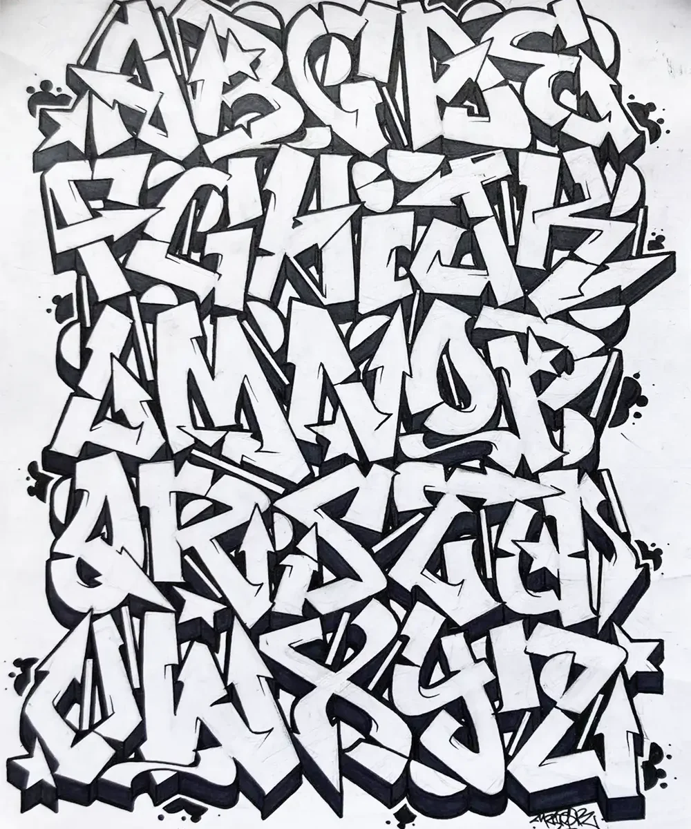 Graffiti Alphabets | Hot Razzberry Graffiti Alphabets