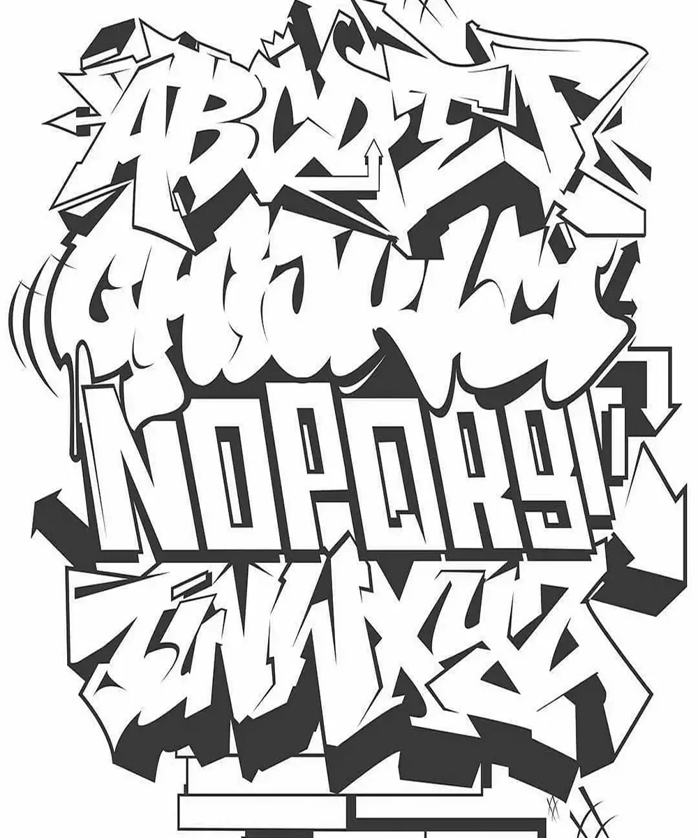Graffiti Alphabets | Hot Razzberry Graffiti Alphabets