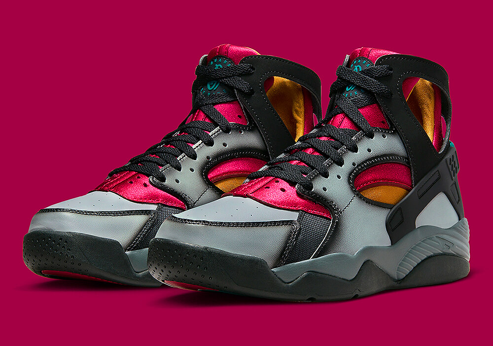 Nike Air Flight Huarache Channels Air Jordan 7's Bordeaux Aesthetic | Hot Razzberry Nike Air Flight Huarache channels Air Jordan 7's Bordeaux Aesthetic
