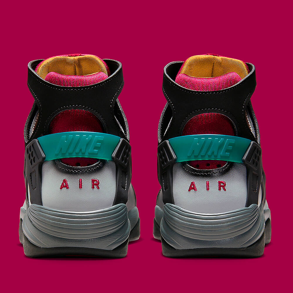 Nike Air Flight Huarache Channels Air Jordan 7's Bordeaux Aesthetic | Hot Razzberry Nike Air Flight Huarache channels Air Jordan 7's Bordeaux Aesthetic