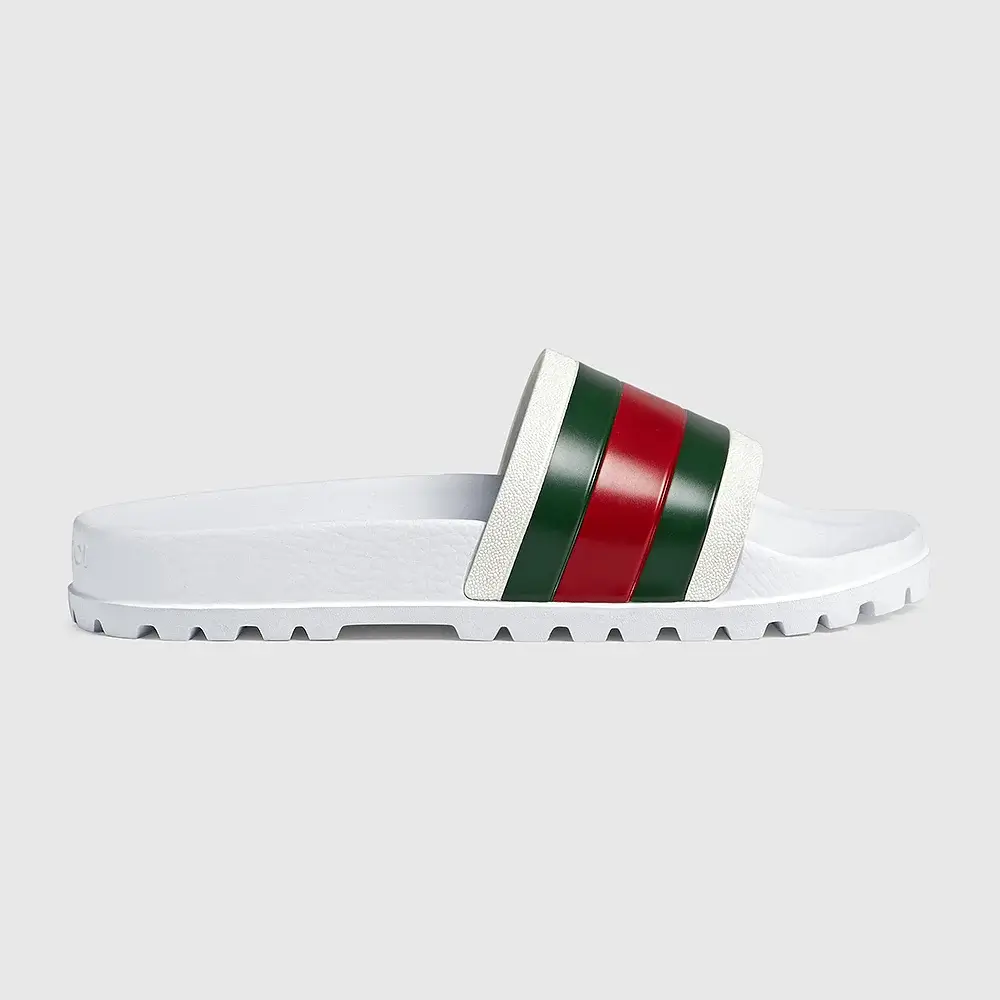 Gucci Web Rubber Slides