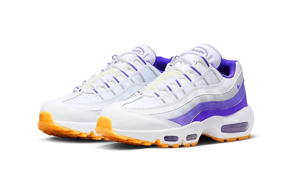 Nike Air Max 95 In White/Purple Hues & Gum Soles | Hot Razzberry Nike Air Max 95 In White/Purple Hues & Gum Soles