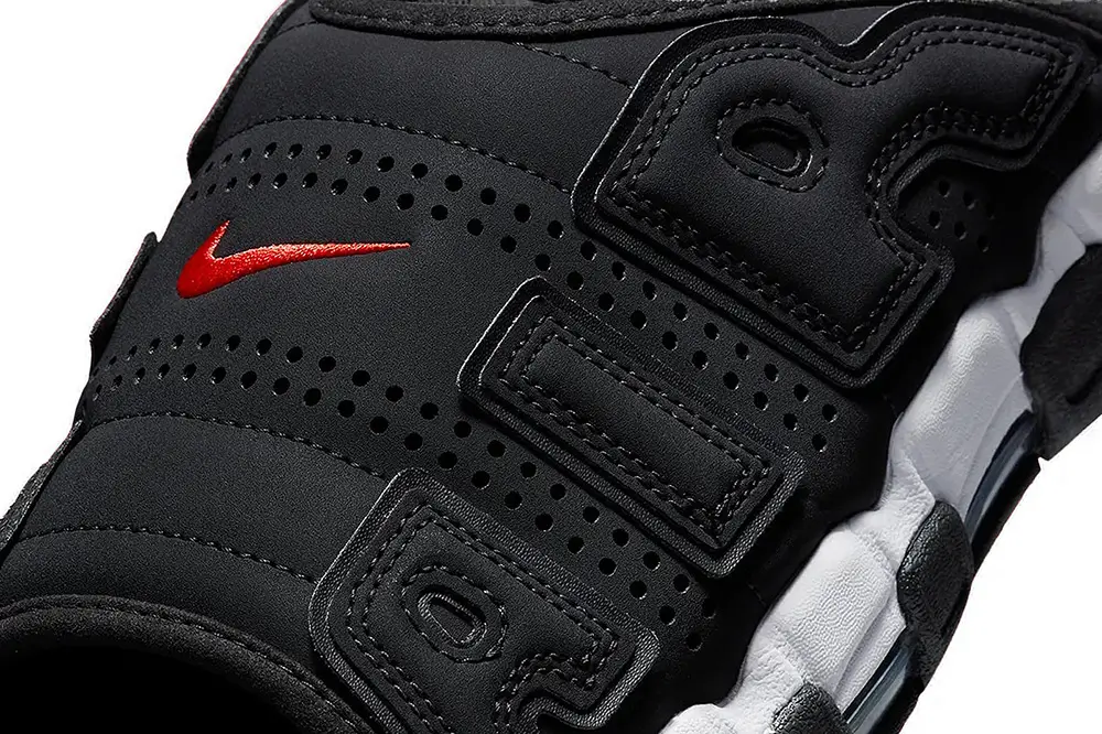 Nike Air More Uptempo Slides Drop With Blacked-Out Lettering
