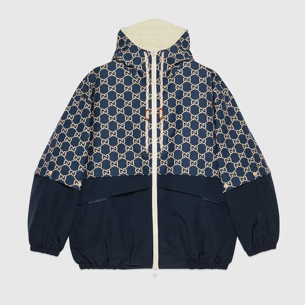 Gucci GG Ripstop Fabric Zip Jacket | Hot Razzberry Gucci GG Ripstop Fabric Zip Jacket