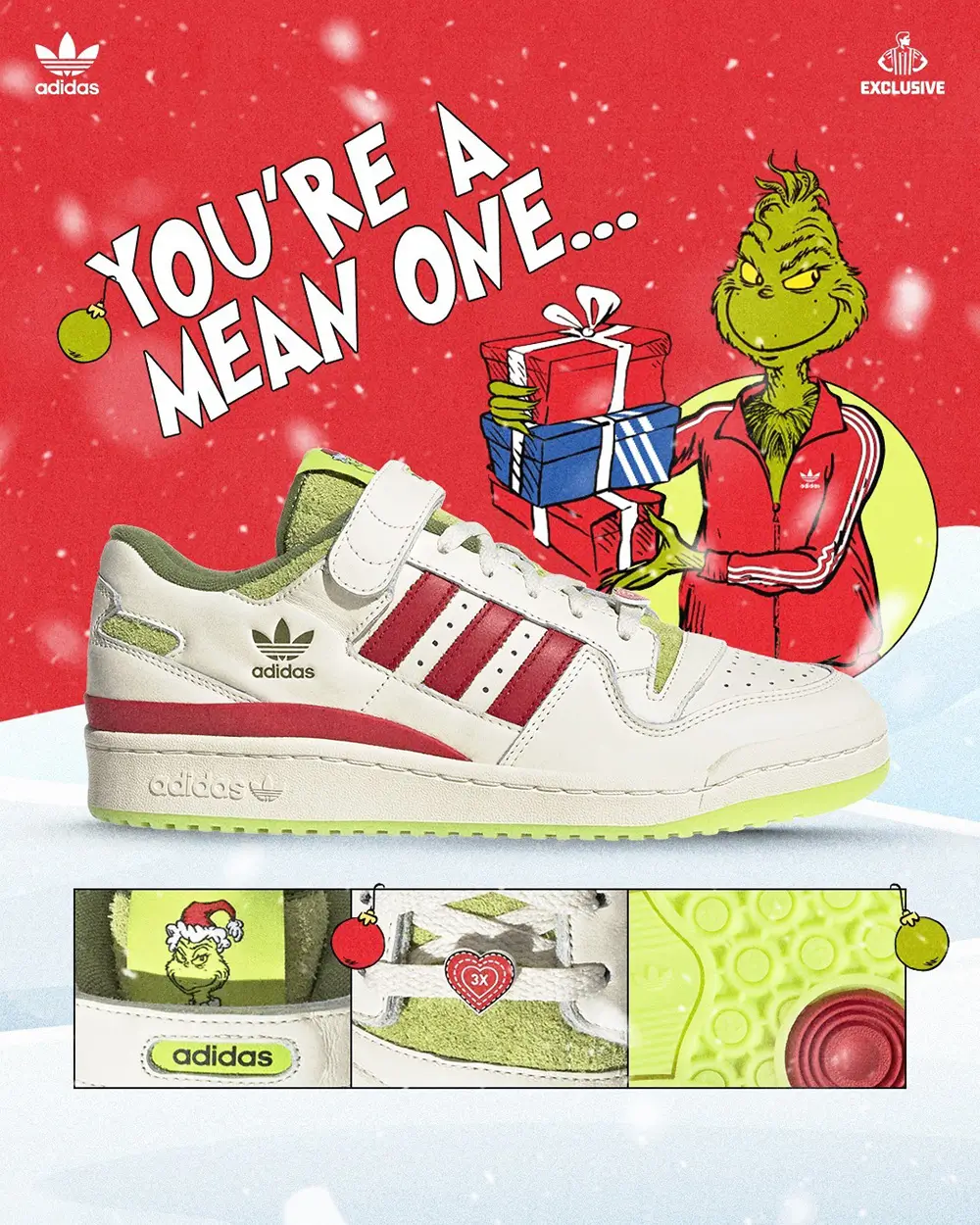The Grinch x Adidas Forum Low Pack