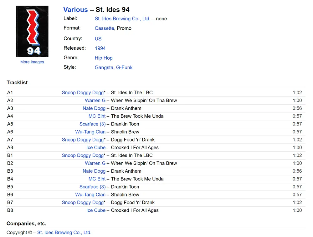 St. Ides Mixtape From 1994