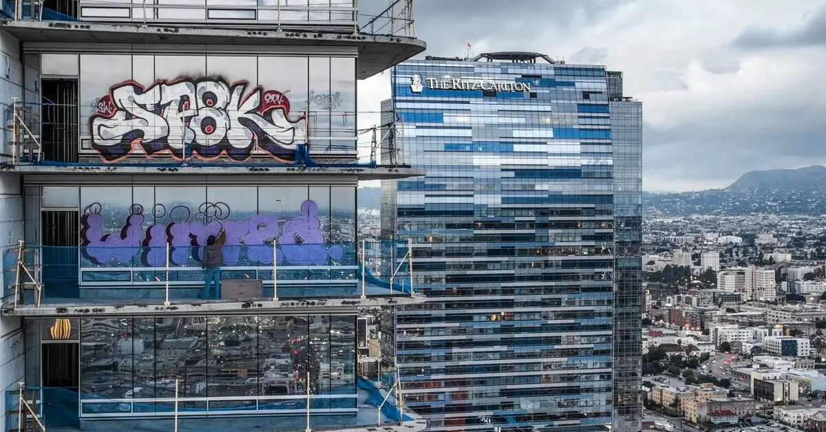 LA Highrise Graffiti | Hot Razzberry LA Highrise Graffiti