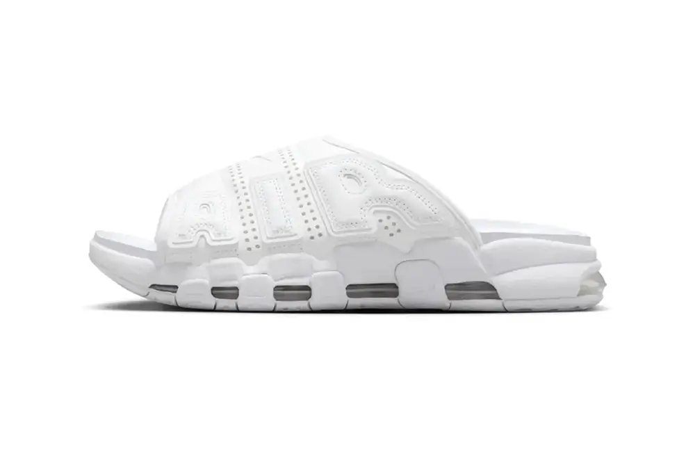 Nike Air More Uptempo Slide "Triple White"