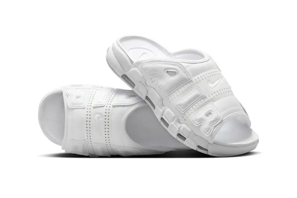 Nike Air More Uptempo Slide "Triple White"